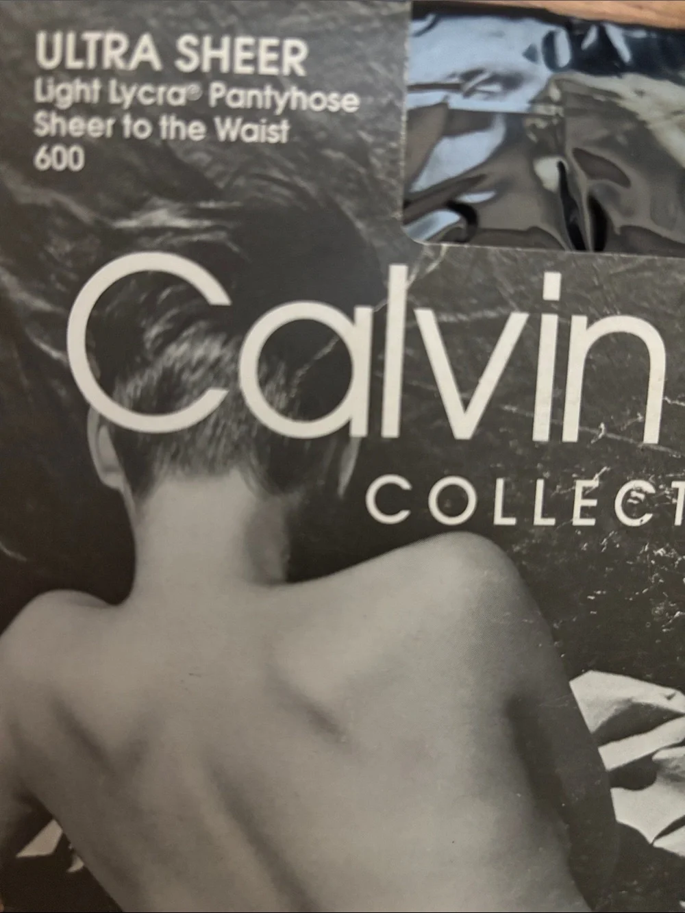Calvin Klein Black sheer to waist Pantyhose with Signature Waistband